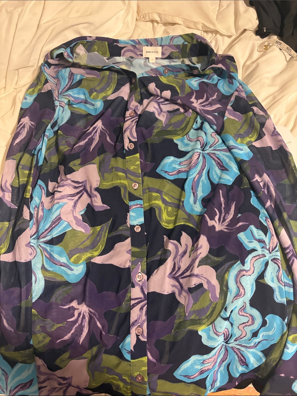 Song of Style Floral Button-Front mesh minidress with built in camisole dress
